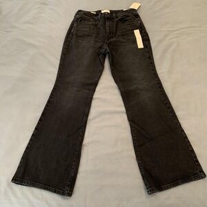 Universal Thread Jeans Womens 8 Short Black High‎ Rise Flare Comfort Stretch
